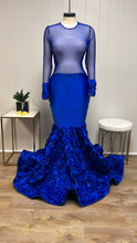 Customizable Royal Rhinestone Royal Blue Gown